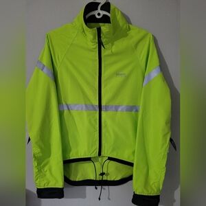 Ladies Hi-Vis Yellow Cycling Jacket